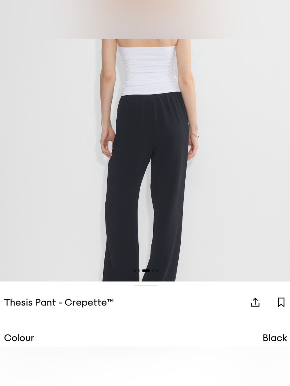 Aritzia Wilfred Thesis Crepett Wide-Leg Pants in Black XL